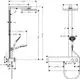 Hansgrohe Duschsystem mit Regenbrause und Handbrause, einfache Bedienung, klare Linienführung, geeignet für moderne Badezimmergestaltung.